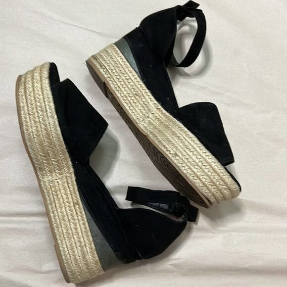 STEVE MADDEN APOLO ESPADRILLE BLACK SANDALS‎ SIZE 8.5M - Picture 4 of 8